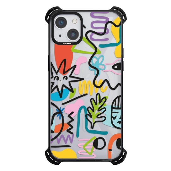 Чехол Pump Silicone Case 03 with MagSafe for iPhone 13 Clear/Black Nagot