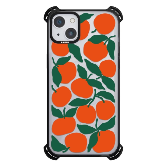Чохол Pump Silicone Case 03 with MagSafe for iPhone 13 Clear/Black Oranges