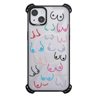 Чохол Pump Silicone Case 03 with MagSafe for iPhone 13 Clear/Black Sisi - цена, характеристики, отзывы, рассрочка, фото 1