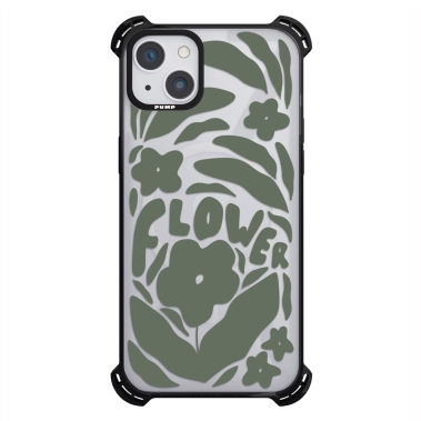 Чохол Pump Silicone Case 03 with MagSafe for iPhone 13 Clear/Black Word flower - цена, характеристики, отзывы, рассрочка, фото 1