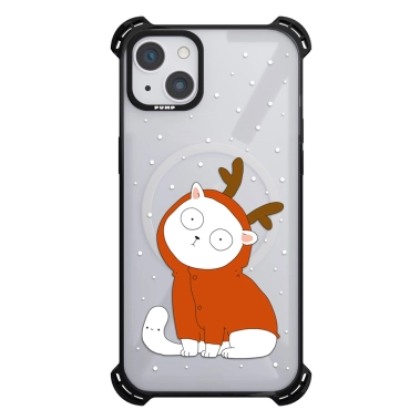 Чохол Pump Silicone Case 03 with MagSafe for iPhone 13 Clear/Black Cateer - цена, характеристики, отзывы, рассрочка, фото 1