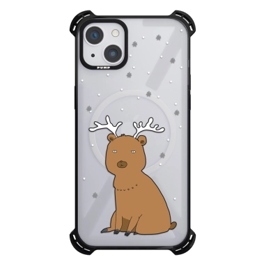 Чохол Pump Silicone Case 03 with MagSafe for iPhone 13 Clear/Black Deeeeeeer - цена, характеристики, отзывы, рассрочка, фото 1