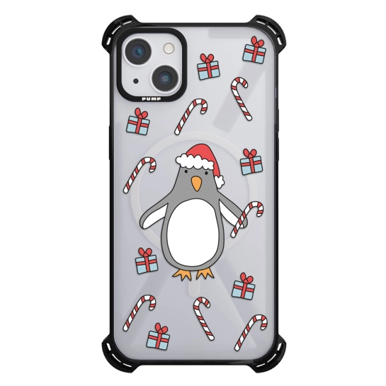 Чехол Pump Silicone Case 03 with MagSafe for iPhone 13 Clear/Black Pinguine