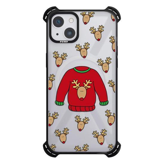 Чехол Pump Silicone Case 03 with MagSafe for iPhone 13 Clear/Black Sweater