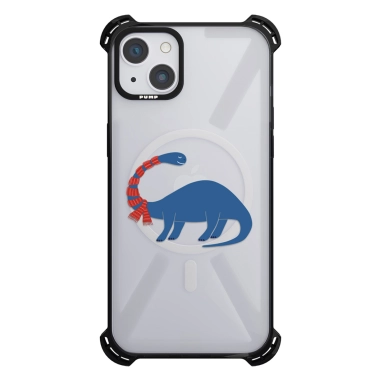 Чехол Pump Silicone Case 03 with MagSafe for iPhone 13 Clear/Black Dino scarf - цена, характеристики, отзывы, рассрочка, фото 1