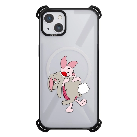 Чохол Pump Silicone Case 03 with MagSafe for iPhone 13 Clear/Black Pigled