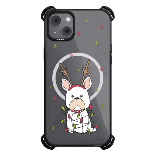 Чехол Pump Silicone Case 03 with MagSafe for iPhone 13 Clear/Black Happy Dog