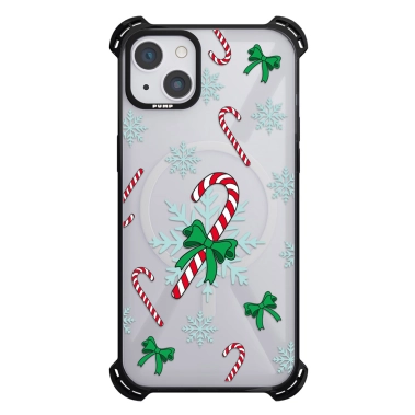 Чехол Pump Silicone Case 03 with MagSafe for iPhone 13 Clear/Black Merry Candy - цена, характеристики, отзывы, рассрочка, фото 1