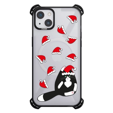 Чохол Pump Silicone Case 03 with MagSafe for iPhone 13 Clear/Black Merry Cat - цена, характеристики, отзывы, рассрочка, фото 1