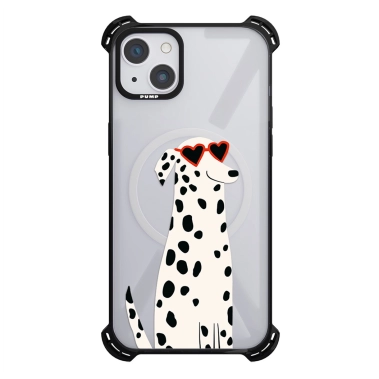 Чохол Pump Silicone Case 03 with MagSafe for iPhone 14 Clear/Black Dalmatin - цена, характеристики, отзывы, рассрочка, фото 1