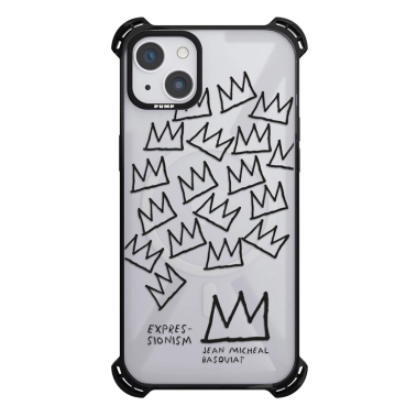 Чохол Pump Silicone Case 03 with MagSafe for iPhone 14 Clear/Black Basquiat 2 - цена, характеристики, отзывы, рассрочка, фото 1