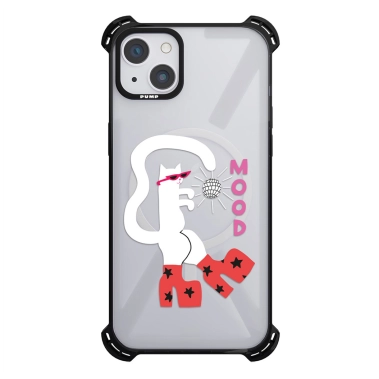 Чохол Pump Silicone Case 03 with MagSafe for iPhone 14 Clear/Black Mood - цена, характеристики, отзывы, рассрочка, фото 1