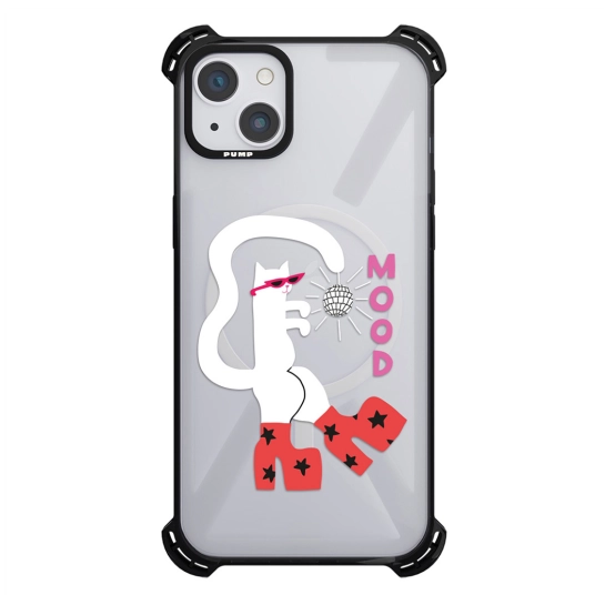 Чохол Pump Silicone Case 03 with MagSafe for iPhone 14 Clear/Black Mood