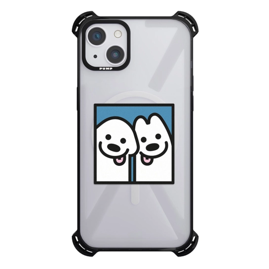 Чохол Pump Silicone Case 03 with MagSafe for iPhone 14 Clear/Black Sobaky