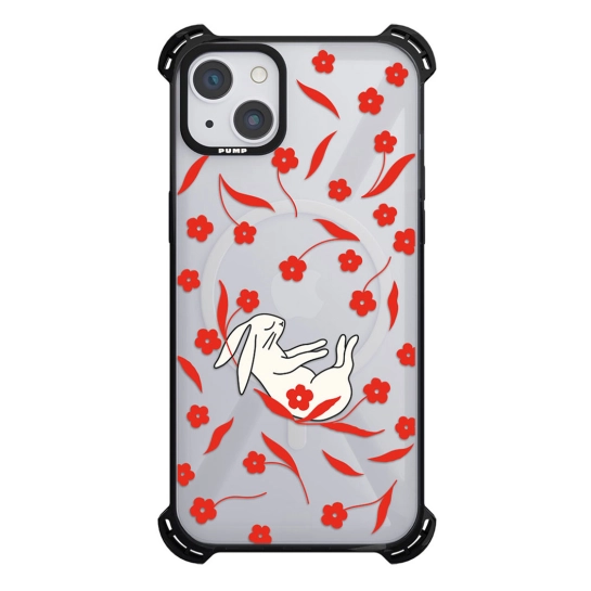 Чохол Pump Silicone Case 03 with MagSafe for iPhone 14 Clear/Black Krolyk