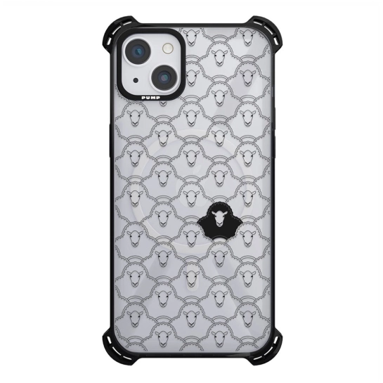 Чехол Pump Silicone Case 03 with MagSafe for iPhone 14 Clear/Black Vivtsi