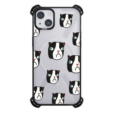 Чохол Pump Silicone Case 03 with MagSafe for iPhone 14 Clear/Black Heads - цена, характеристики, отзывы, рассрочка, фото 1