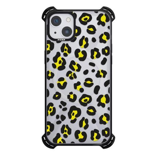 Чохол Pump Silicone Case 03 with MagSafe for iPhone 14 Clear/Black Leopattern