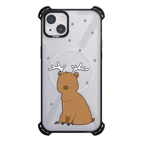 Чохол Pump Silicone Case 03 with MagSafe for iPhone 14 Clear/Black Deeeeeeer