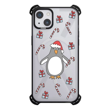Чохол Pump Silicone Case 03 with MagSafe for iPhone 14 Clear/Black Pinguine - цена, характеристики, отзывы, рассрочка, фото 1