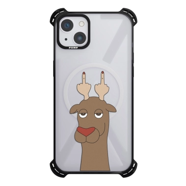 Чохол Pump Silicone Case 03 with MagSafe for iPhone 14 Clear/Black Rrogo fuck - цена, характеристики, отзывы, рассрочка, фото 1