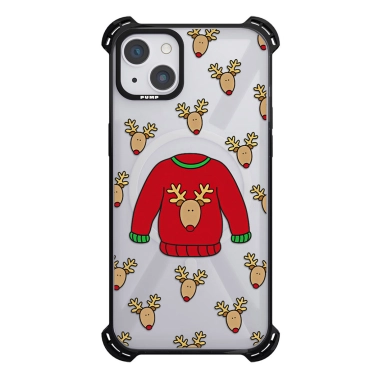 Чохол Pump Silicone Case 03 with MagSafe for iPhone 14 Clear/Black Sweater - цена, характеристики, отзывы, рассрочка, фото 1