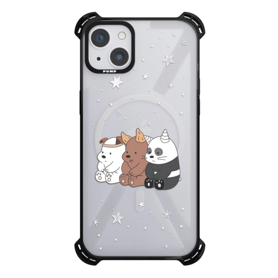 Чохол Pump Silicone Case 03 with MagSafe for iPhone 14 Clear/Black Vedmidi