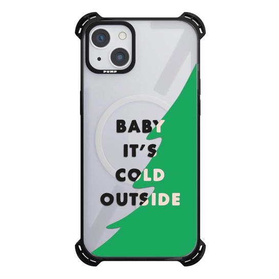 Чехол Pump Silicone Case 03 with MagSafe for iPhone 14 Clear/Black Baby Cold