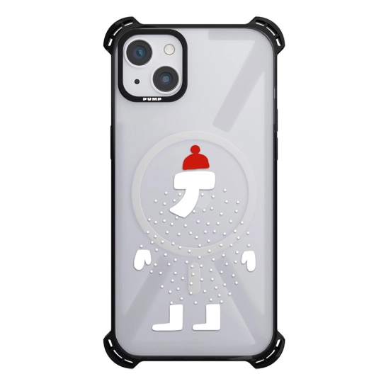 Чохол Pump Silicone Case 03 with MagSafe for iPhone 14 Clear/Black Did