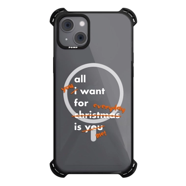 Чохол Pump Silicone Case 03 with MagSafe for iPhone 14 Clear/Black For Christmass 2 - цена, характеристики, отзывы, рассрочка, фото 1