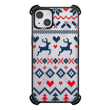 Чехол Pump Silicone Case 03 with MagSafe for iPhone 14 Clear/Black Sweater Pixel - цена, характеристики, отзывы, рассрочка, фото 1