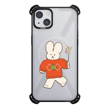 Чохол Pump Silicone Case 03 with MagSafe for iPhone 14 Clear/Black Zaytsi - цена, характеристики, отзывы, рассрочка, фото 1