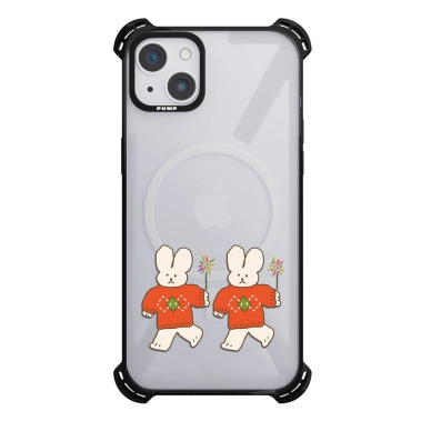 Чохол Pump Silicone Case 03 with MagSafe for iPhone 14 Clear/Black Zaytsi 2 - цена, характеристики, отзывы, рассрочка, фото 1