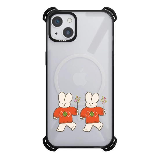 Чехол Pump Silicone Case 03 with MagSafe for iPhone 14 Clear/Black Zaytsi 2