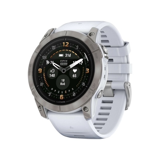Смарт-часы Garmin Epix Pro Gen 2 Sapphire Edition 51mm Titanium with Whitestone Band - цена, характеристики, отзывы, рассрочка, фото 1