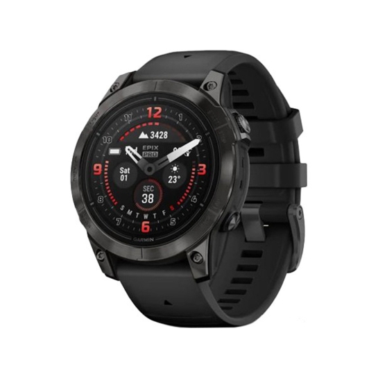 Cмарт-часы Garmin Epix Pro Gen 2 Sapphire Edition 47mm Carbon Grey DLC Titanium with Black Band - цена, характеристики, отзывы, рассрочка, фото 1