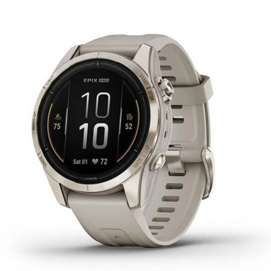 Cмарт-часы Garmin Epix Pro Gen 2 Sapphire Edition 42mm Soft Gold with Light Sand Band (010-02802-10/11)