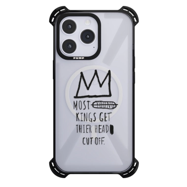 Чохол Pump Silicone Case 03 with MagSafe for iPhone 14 Pro Max Clear/Black Basquiat 3 - цена, характеристики, отзывы, рассрочка, фото 1