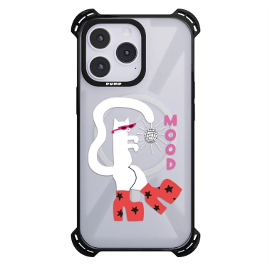 Чохол Pump Silicone Case 03 with MagSafe for iPhone 14 Pro Max Clear/Black Mood - цена, характеристики, отзывы, рассрочка, фото 1