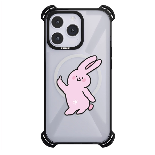 Чохол Pump Silicone Case 03 with MagSafe for iPhone 14 Pro Max Clear/Black Rozheviy Zay