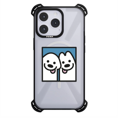 Чехол Pump Silicone Case 03 with MagSafe for iPhone 14 Pro Max Clear/Black Sobaky - цена, характеристики, отзывы, рассрочка, фото 1