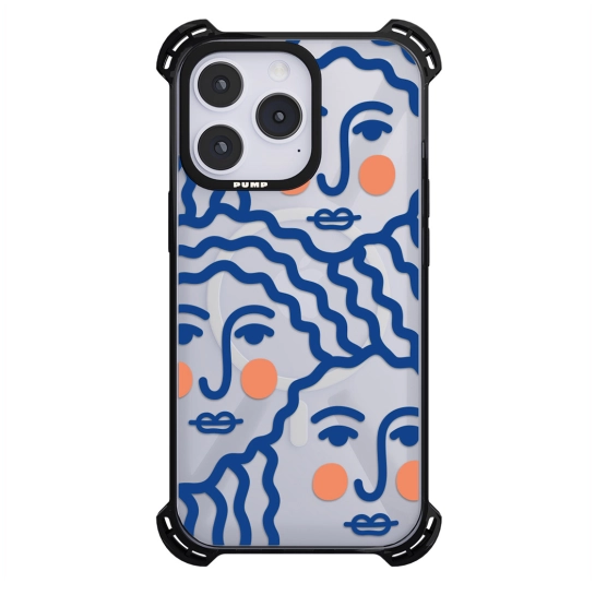 Чехол Pump Silicone Case 03 with MagSafe for iPhone 14 Pro Max Clear/Black Blat har