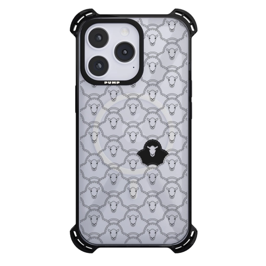 Чехол Pump Silicone Case 03 with MagSafe for iPhone 14 Pro Max Clear/Black Vivtsi