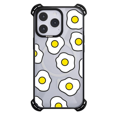 Чехол Pump Silicone Case 03 with MagSafe for iPhone 14 Pro Max Clear/Black Fried eggs - цена, характеристики, отзывы, рассрочка, фото 1