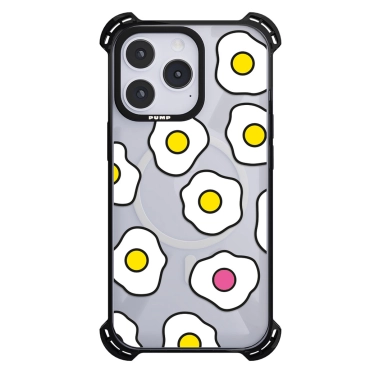 Чохол Pump Silicone Case 03 with MagSafe for iPhone 14 Pro Max Clear/Black Fried eggs 2 - цена, характеристики, отзывы, рассрочка, фото 1