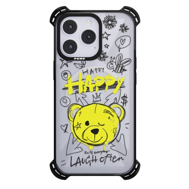 Чохол Pump Silicone Case 03 with MagSafe for iPhone 14 Pro Max Clear/Black Happy vedmid - цена, характеристики, отзывы, рассрочка, фото 1