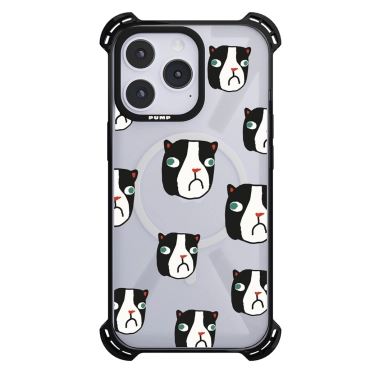 Чохол Pump Silicone Case 03 with MagSafe for iPhone 14 Pro Max Clear/Black Heads - цена, характеристики, отзывы, рассрочка, фото 1