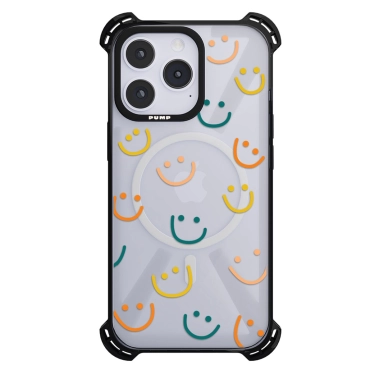 Чохол Pump Silicone Case 03 with MagSafe for iPhone 14 Pro Max Clear/Black Smile - цена, характеристики, отзывы, рассрочка, фото 1