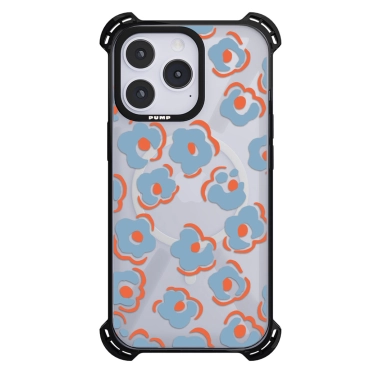 Чехол Pump Silicone Case 03 with MagSafe for iPhone 14 Pro Max Clear/Black Some flowers - цена, характеристики, отзывы, рассрочка, фото 1