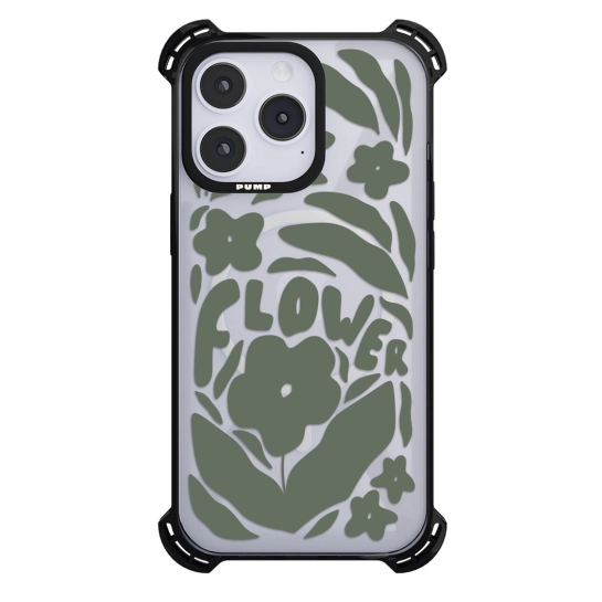 Чохол Pump Silicone Case 03 with MagSafe for iPhone 14 Pro Max Clear/Black Word flower